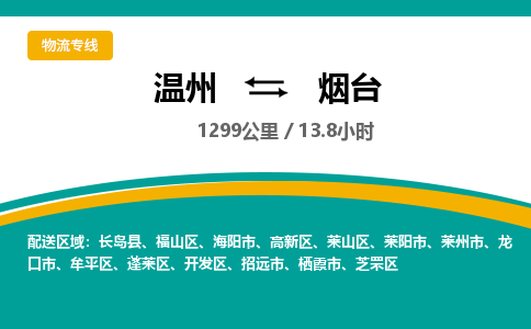 溫州到煙臺(tái)牟平區(qū)物流專線