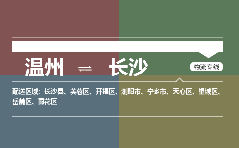 溫州到長沙雨花區(qū)物流專線