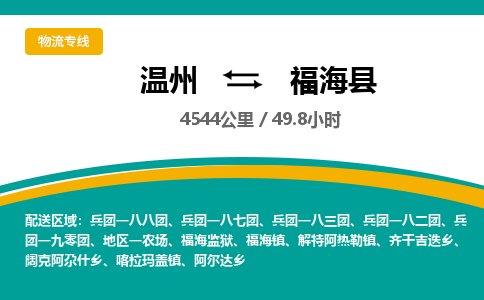 溫州到福?？h物流專線